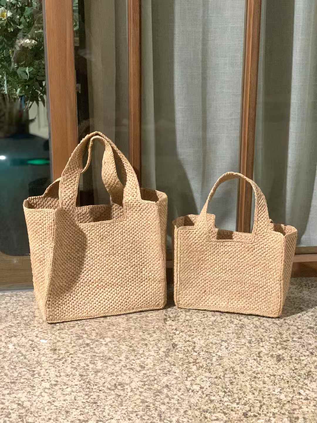 Straw Tote Bag In Madagascar Raffia