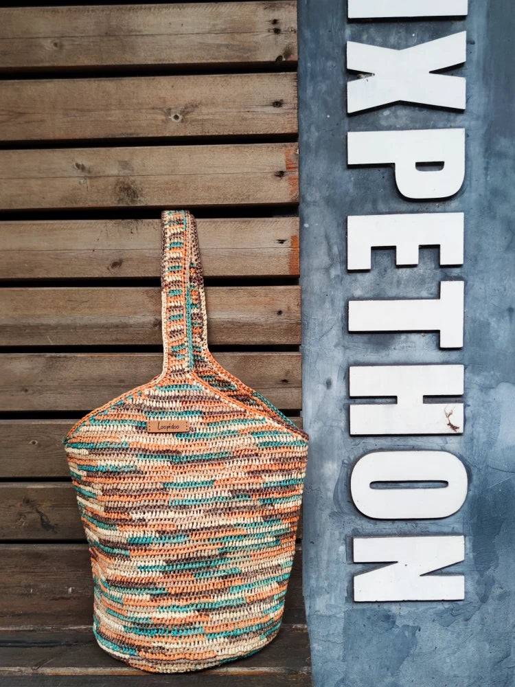 Caca Raffia Crochet Bucket Bag