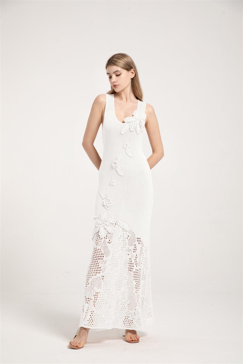 Hand Crochet Floral Dress