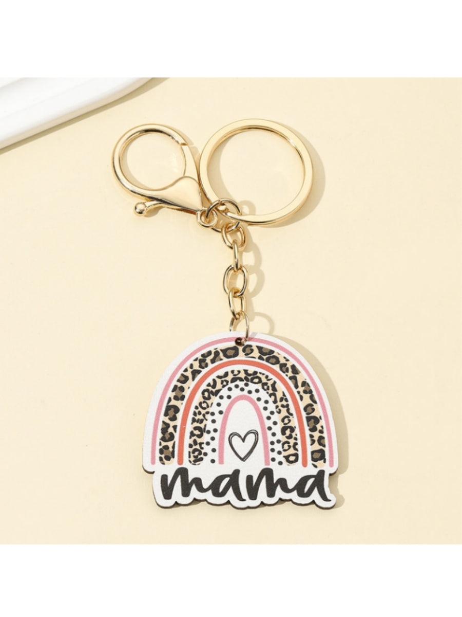 mama letter wooden sign creative school bag pendant keychain