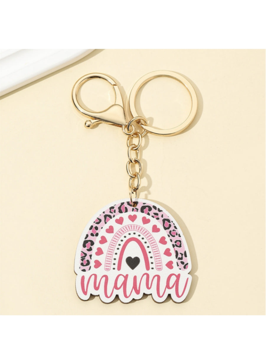 mama letter wooden sign creative school bag pendant keychain