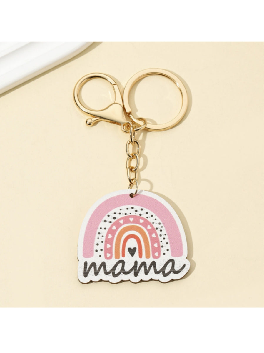 mama letter wooden sign creative school bag pendant keychain