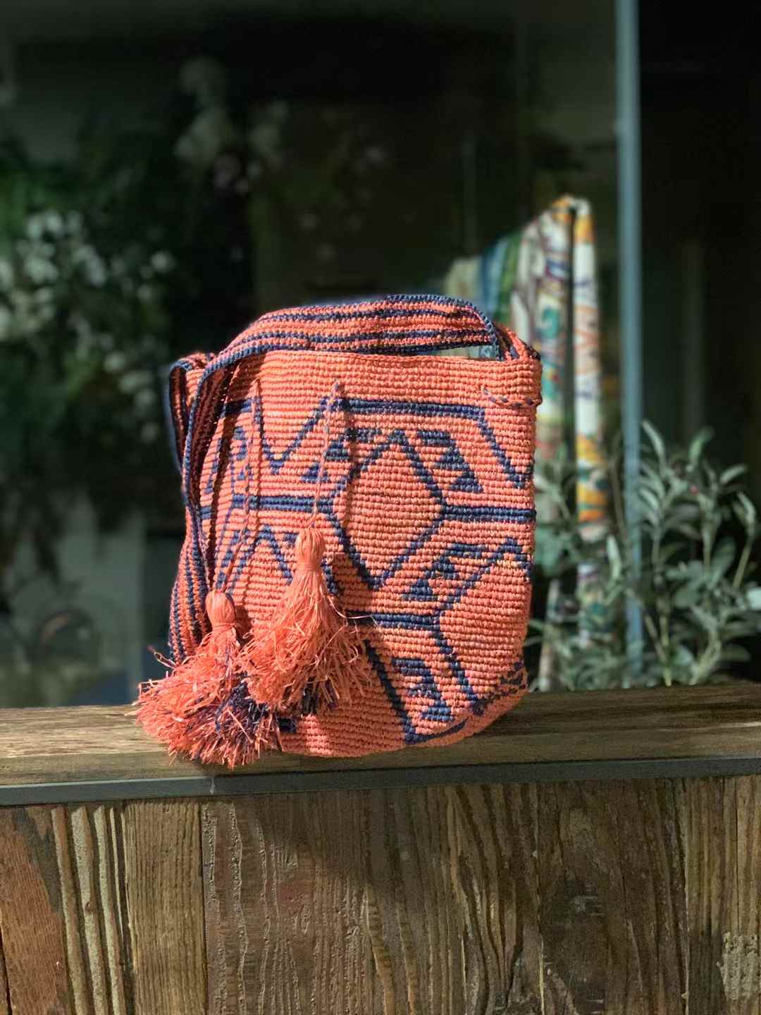 Gong Raffia Bucket Bag