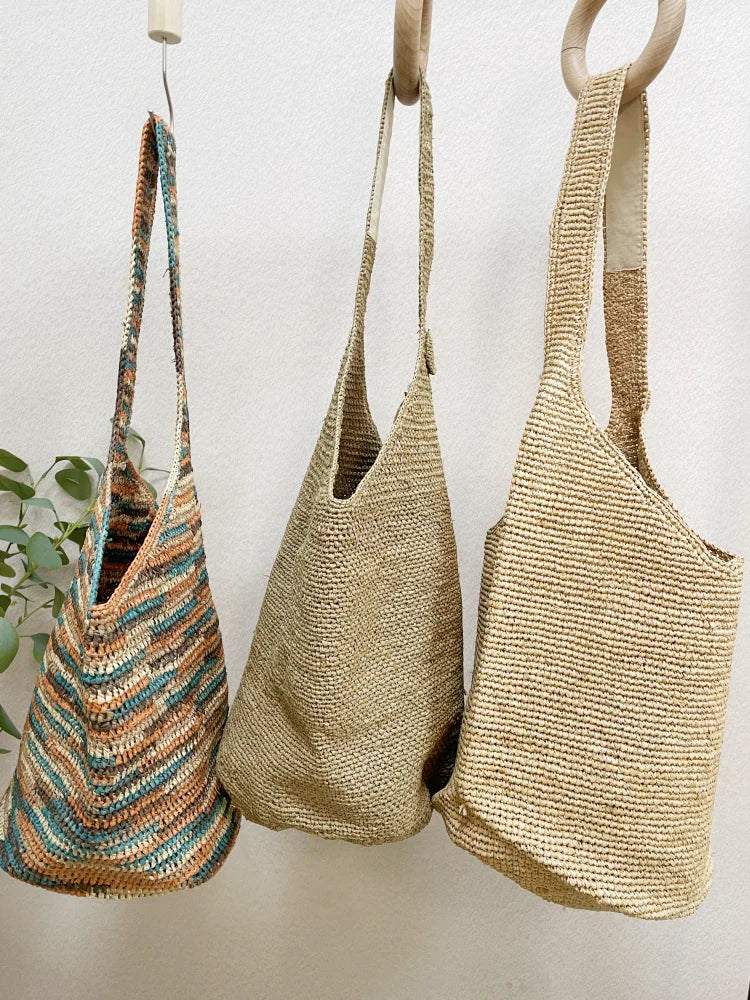 Caca Raffia Crochet Bucket Bag