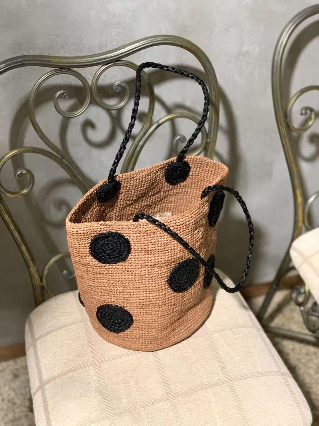 Raffia Bucket Bag