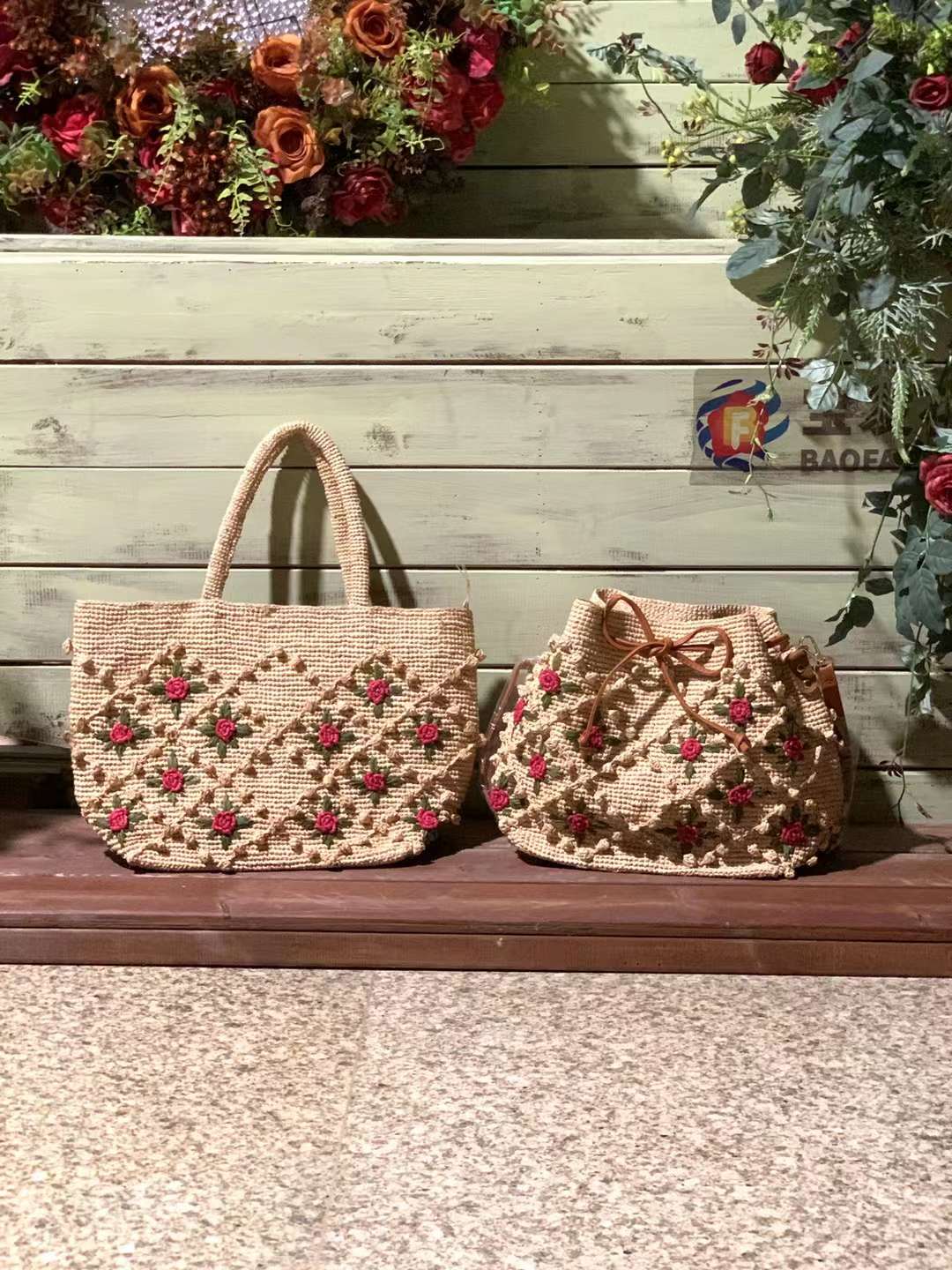 Rosy Floral Tote Bag