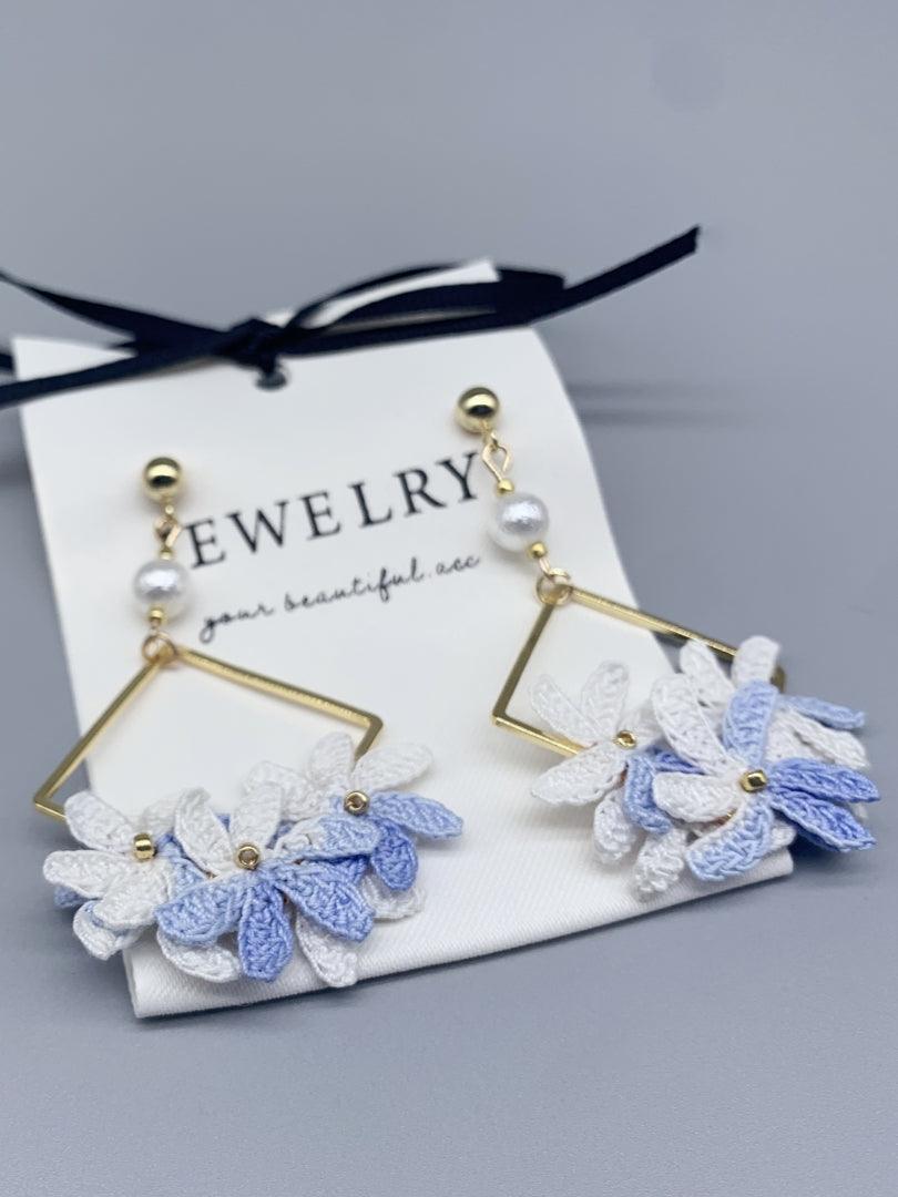 Handcrochet Floral Dangle Earrings Personalized Gift