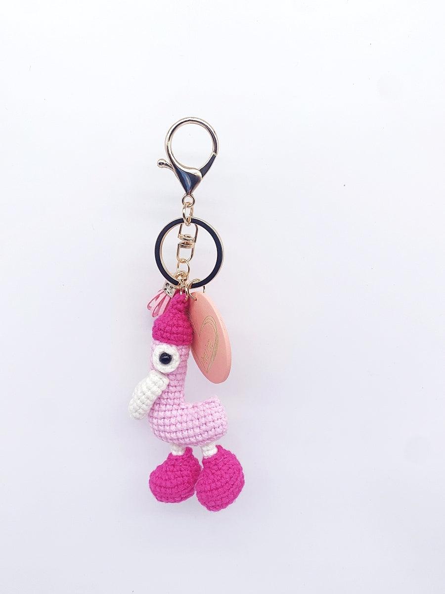 Hand Crochet Key Chain Bag Charm Personalized Name Gift