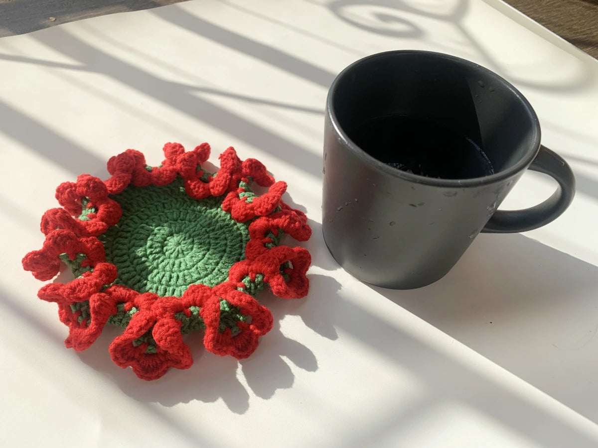 Flower Crochet Coaster 3D