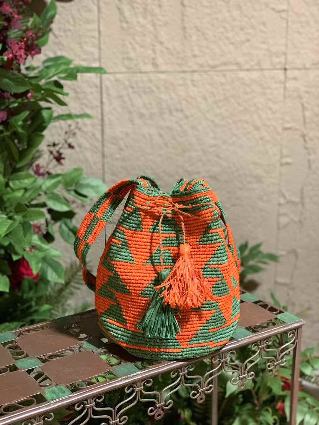 Cai Straw Bucket Bag